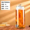 Botella de Vino Cilíndrica Delgada, Botella de Vidrio Espeso sin Plomo, Botellas de 2.5 kg a 15 kg, para Ginseng, Cuerno de Ciervo, Hierbas Medicinales, Vino de Frutas