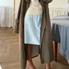 Falda midi de cintura alta, suave y sencilla, estilo coreano, para ir al trabajo, nueva y versátil falda de línea A con caída, otoño e invierno 2026
