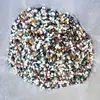 Piedras de flor de lluvia de colores para paisajismo de acuarios, guijarros pequeños para sustrato de acuario, decoración ecológica de arroyo volcánico, piedras de cinco flores