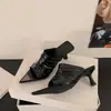 Sandalias Elegantes de Punta Fina sin Cierre para Verano 2026 con Tacón Delgado y Diseño Plisado, Sandalias de Tacón Alto Abiertas de Moda para Mujer