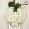 Cifrado de Simulación Ramas de Glicina Flores de Frijol Enredadera Morado Violeta Decoración de Techo Hilos de Flores para Bodas Plantas Colgantes de Pared