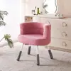 Silla de Maquillaje Estilo Girly Estética Silla con Respaldo de Lana de Cordero Sala de Estar Dormitorio Tocador Sofá Individual Taburete de Maquillaje