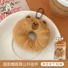 Pingente criativo de golfinho gourmet menina desenho animado boneca pingente comida de pelúcia boneca de brincar pão capivara decoração acessórios