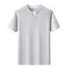 Camiseta de Manga Corta para Hombre 2026 Verano Nuevo Estilo Algodón de Fibra Larga Color Liso Sencillo Transpirable Camiseta para Hombre Algodón de Fibra Larga Puntos de Venta
