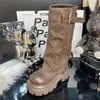 Botas Longas Femininas com Solas Grossas e Aumento de Altura, Novo Estilo Primavera e Outono 2026, Botas Plataforma Plissadas Empilhadas para Pessoas Baixas
