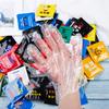 Guantes Desechables Empaque Independiente Creativo Grado Alimenticio Espesado pe Plástico Transparente Para Llevar Restaurante Langosta