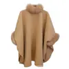Capa de lã para garota plus size cheinha outono e inverno Novo casaco de cashmere feminino estilo Hepburn elegante xale de alta qualidade casaco de lã