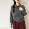 Cárdigan de Punto de Cuello Alto para Mujer 2025 Primavera y Otoño Nuevo Estilo Coreano Retro Estilo Perezoso Suéter Chaqueta Holgado