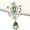 Colgante de flor de aleación de plata de 52*28 MM más vendido para decoración de ropa, accesorios para el cabello, accesorios para joyería DIY con adornos de vidrio