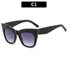 Gafas de Sol Versátiles Estilo Retro Europeo y Americano con Montura Grande Ojo de Gato, de Moda para Exteriores, Vacaciones, Viajes, Conducción, Protección Solar, Gafas de Sol Transfronterizas