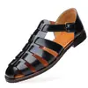 2026 Nuevas Sandalias Casuales de Moda Transpirables Peep-Toe Zapatos Romanos Estilo Británico Hebilla Talla Grande Zapatos de Hombre Zapatos de Exportación