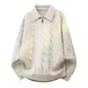 Suéter Shengtangli 2026 Estilo Old Money Outono Inverno Casaco Casual Malha 7073 # Especial 46