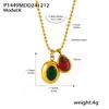 Xinyixin Bola de Aço Inoxidável Bola Corrente Gota D'água Delicado Pequeno Pingente Zircão Clavícula Colar Coringa PVD Banhado 18K Ouro Verdadeiro