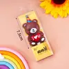 Estilo ins decoração de bolo de aniversário de desenho animado velas flores chapéus de festa urso de pelúcia rosto sorridente corações velas de aniversário infantil