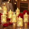 Velas Eletrônicas LED Velas de Chá Velas Eletrônicas de Luz Prismaticas Transparentes Decoração de Casamento e Aniversário