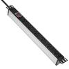 Enchufe de Toma de Corriente con Interruptor PDU y Protección contra Sobrecarga para Gabinete de Aleación de Aluminio, Estándar Europeo y Británico, Tablero de Cableado, Regleta de Tomas