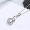 Joyería de Plata Pura, Exquisito Collar Estilo Hada Coreano, Colgante de Calabaza, Cadena para Clavícula, Regalo para Novia o Mejor Amiga, Diseño Geométrico