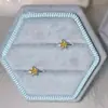 Brincos Coloridos de Zircônia para Mulheres, Estilo Simples e Fresco de Verão, Luxo Leve, Brincos Elegantes e de Alta Qualidade, Novos Brincos Versáteis