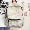 Mochila escolar versão coreana com letras, bolsa de ombro dupla de grande capacidade, bolsa de viagem para exterior, mochila casual estilo universitário para o campus e aulas