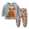 Novo Conjunto de Roupa de Casa para Crianças Estampa de Dinossauro Roupas Infantis Roupas Infantis Cartoon