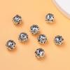 Plata de ley 925 retro fresca margarita hueca cuentas sueltas joyería hecha a mano con cuentas accesorios para DIY