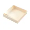 Caixa de Sushi Salmão de Madeira Descartável Caixa para Almoço Leve 9 Lua de Miyagi Caixa Quadrada para Salada de Frutas