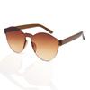 Gafas de Sol Transparentes de Gelatina de Una Pieza sin Marco de Colores Caramelo Europeas y Americanas con Lente Oceánica Integrada para Actuaciones en Escenario