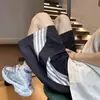 Shorts de Secado Rápido a Rayas Azul Marino y Amarillo para Hombre, Verano, Retro, Rectos, Holgados, Estilo Americano, Marca de Moda, Pantalones Deportivos de Baloncesto