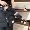 Roupas de inverno da moda e estilosas para crianças 2026, jaqueta acolchoada de algodão grossa para meninos e meninas, agasalho TB quente