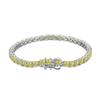Pulsera de plata de ley S925 de comercio exterior transfronterizo, cadena de tenis de 2 mm con incrustaciones de circonita de una sola fila y diamantes completos, venta al por mayor de alta calidad
