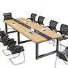 Mesa de conferência, mesa longa, mesa de escritório simples e moderna, conjunto de mesa e cadeira para sala de conferências, mesas longas grandes e pequenas, bancada de trabalho
