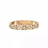 Anillo Coco Chanel con Tachuelas de Diamantes Versión de Alta Gama con Diamantes Diagonales y Patrón Estrellado, Anillo Liso de Banda Ancha y Estrecha, Apilable, Oro Rosa de 18K