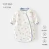 Saco de dormir de doble capa para bebé Primavera y Otoño Algodón Puro Forma de U Pijamas para niños Recién nacido Tipo cremallera Manta multifuncional anti-patadas
