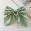 Moda Transfronteriza Europea y Americana Simple Color Sólido Pasador de Pelo con Lazo Pinza de Pato Dulce Linda Francesa Accesorio para el Cabello Venta al por Mayor