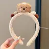 Diadema de Felpa de Oso Linda, Diadema para Lavado de Cara, Juego de Tres Piezas, Diadema Absorbente de Terciopelo Coral, Muñequera, Artefacto Anti-Humedad