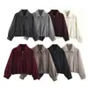 Venta al por mayor Otoño 2026 Nuevo Estilo Europeo Chaqueta Abrigo Suave con Cremallera para Mujer 12777