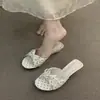 Primer Encuentro con las Sandalias Elegantes de Tacón Alto Color Champaña de Punta Abierta para Mujer, Perfectas para Vacaciones de Verano, de Apariencia de Hada, Menudas, con Aumento Oculto de Altura