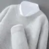 Comércio Exterior Transfronteiriço Suéter de Lã Pura de Inverno Masculino Gola Redonda Espessado Pulôver para Meia-idade e Jovens Roupa de Baixo Estilo Coreano Casual