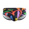 UXH Europa y Estados Unidos nuevos bañadores de triángulo amoroso con línea de color grafiti para hombre tendencia de moda Playa triángulo ajustado