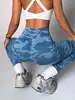 Leggings de fitness sin costuras para mujer transfronterizos nuevos, color liso, de cintura alta, control de abdomen, realce de glúteos tipo durazno, pantalones de yoga para deportes al aire libre