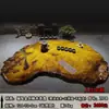 Peça Inteira de Madeira Dourada Nanmu para Bandeja de Chá, Bandeja de Chá Doméstica Feita à Mão, Mesa de Chá com Escultura de Raiz de Jacarandá, Bandeja de Chá com Drenagem, Conjunto de Chá