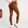 Pantalones de yoga sin costuras estilo europeo y americano, con cintura alta y diseño cruzado, ideales para correr, hacer deporte y fitness.