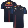 Novo traje de pilotagem de motocicleta de corrida F1 transfronteiriço, camiseta redonda de manga curta respirável de secagem rápida, camisa de trabalho off-road
