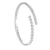 203 Pulsera Cuadrada de Diamantes de Personalidad Plata Europea y Americana Exagerada Lujo Ligero Temperamento Alta Calidad Gestalus Pulsera de Plata de Ley S925 para Mujer