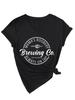 Amazon Ebay Estación Independiente Camiseta de Manga Corta de Moda y Cómoda con Cuello en V para Mujer Boobery Brewing de Mamá
