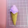Accesorios de Resina para Helado de Comida y Juego de Simulación Media Hechos a Mano DIY Funda para Teléfono Móvil Pasador Pegatina para Refrigerador Llavero Coche