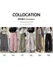 Pantalones de trabajo de estilo americano para mujer, nueva colección de otoño, pantalones casuales versátiles tipo paracaídas de pierna ancha recta holgada con bolsillos grandes