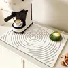 Tapete Simples de Drenagem para Cozinha, Tapete Absorvente de Terra de Diatomáceas para Bancada, Tapete Anti-Queimadura para Panelas, Tapete de Isolamento Térmico, Porta-Copos para Bancada de Bar, Tapete de Secagem para Tigelas e Pratos