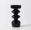 Venta al por mayor, candelabro creativo de vidrio de colores retro, candelabro de lujo para decoración de mesita de noche, vela, accesorios para cenas
