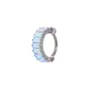 Bestseller internacional F136 liga de titânio novo zircônia incrustada titânio arco-íris brincos e argolas de nariz joias para piercing Amazon